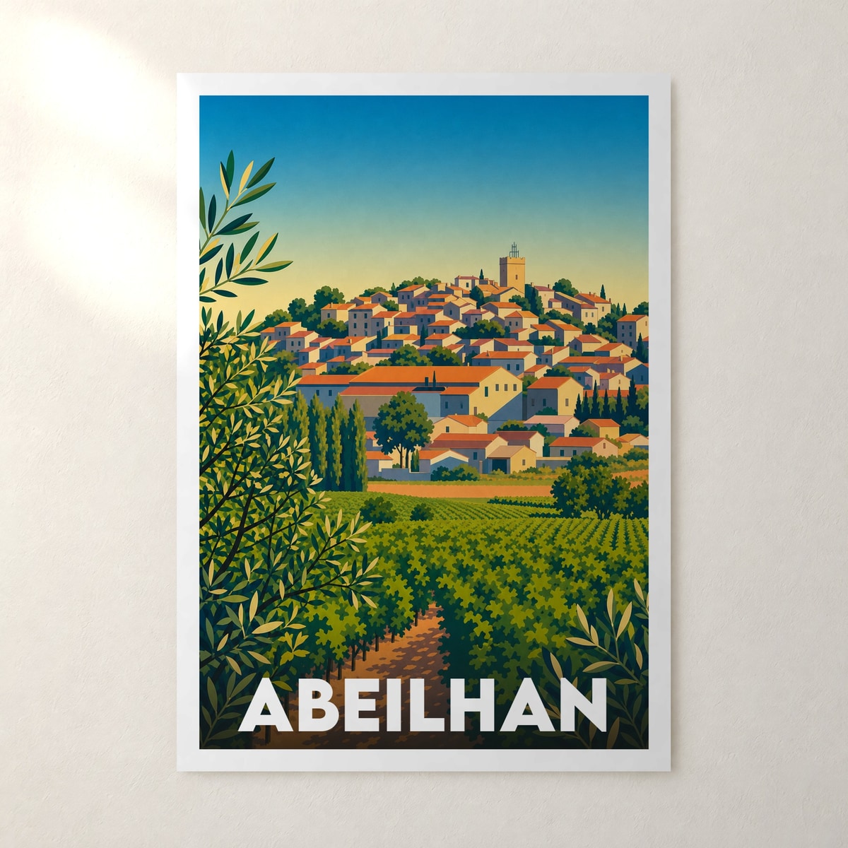 Affiche Abeilhan – sans cadre, accrochée au mur