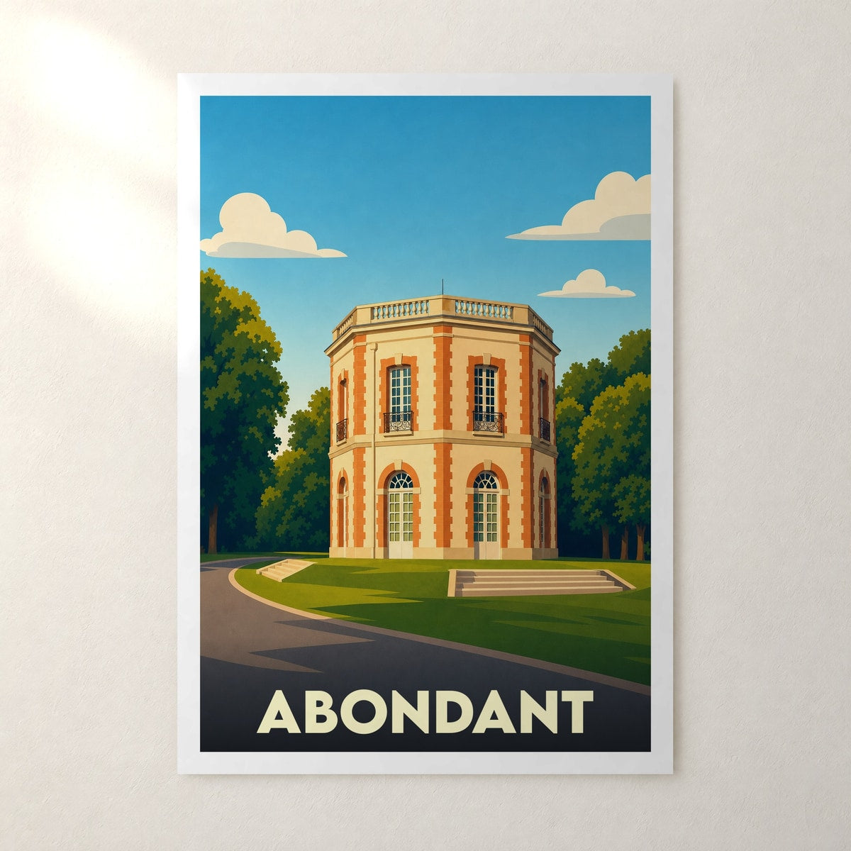 Affiche Abondant – sans cadre, accrochée au mur