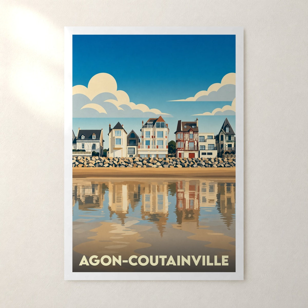 Affiche Agon-Coutainville – sans cadre, accrochée au mur