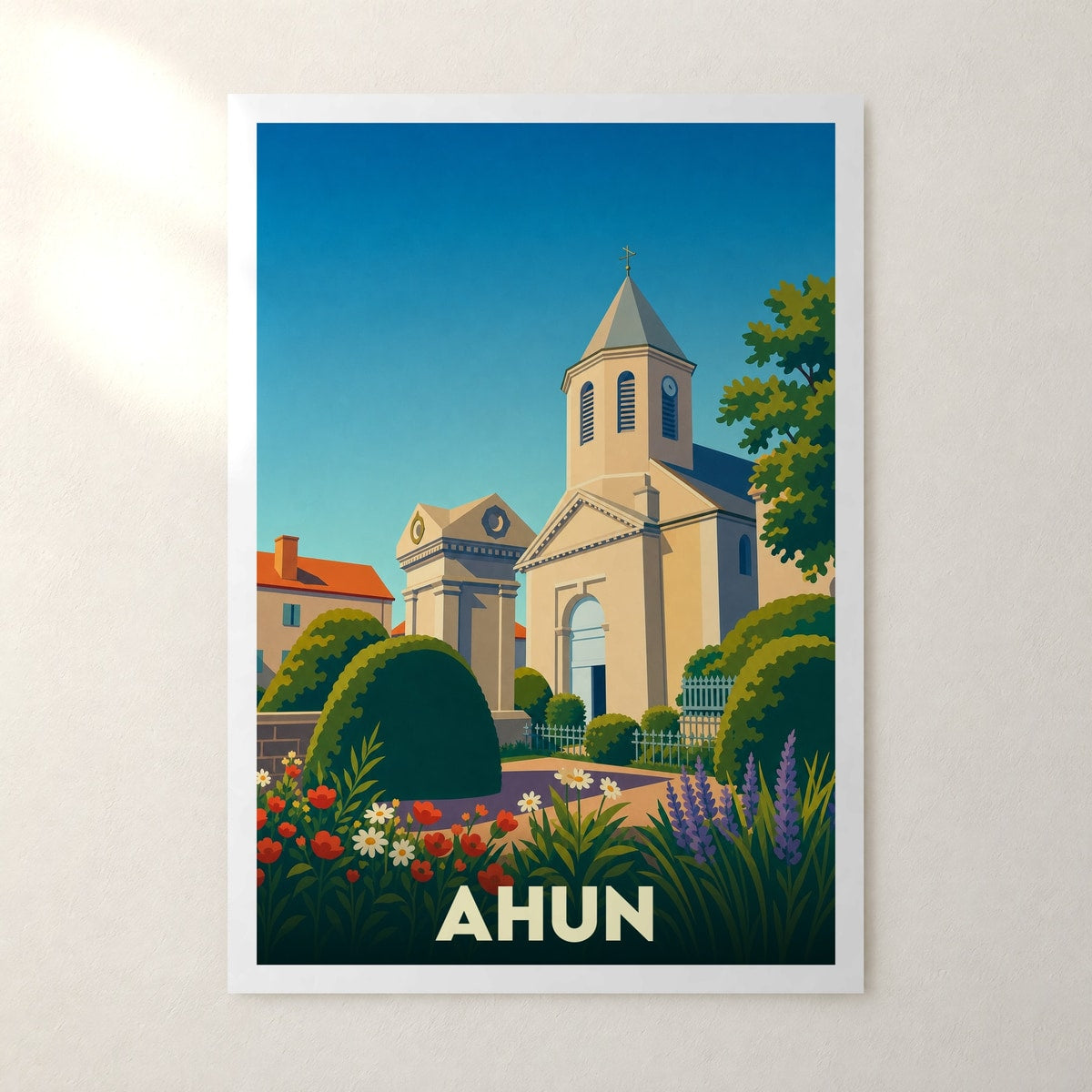 Affiche Ahun – sans cadre, accrochée au mur