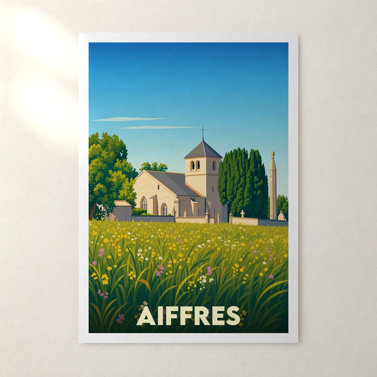 Affiche Aiffres – sans cadre, accrochée au mur