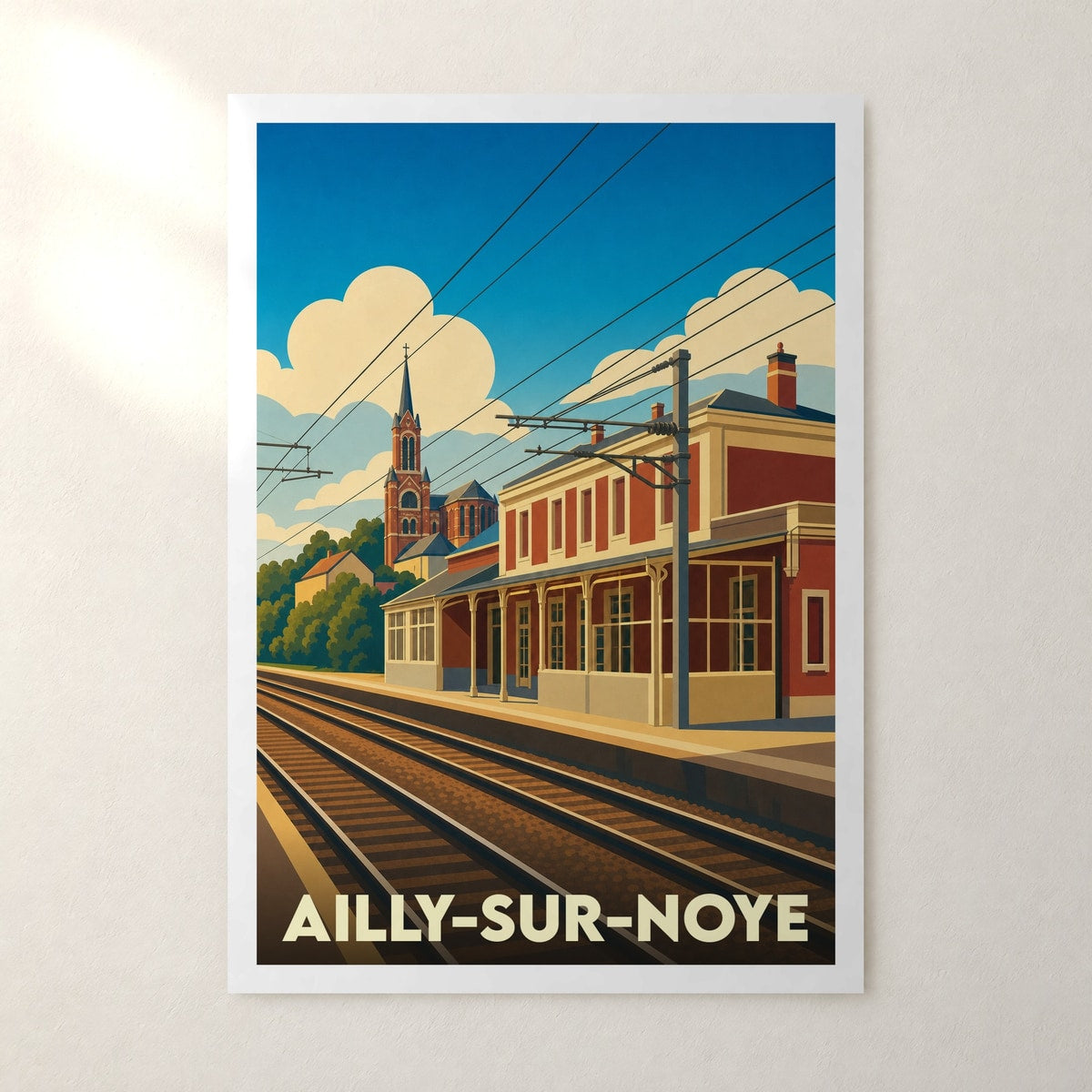 Affiche Ailly-sur-Noye – sans cadre, accrochée au mur