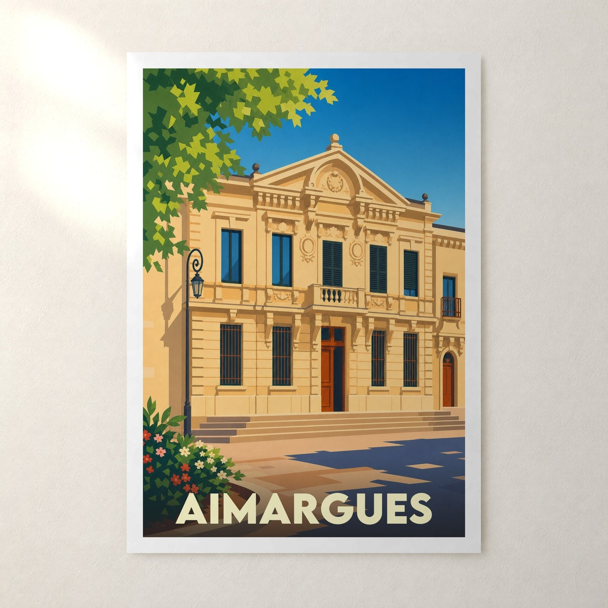 Affiche Aimargues – sans cadre, accrochée au mur
