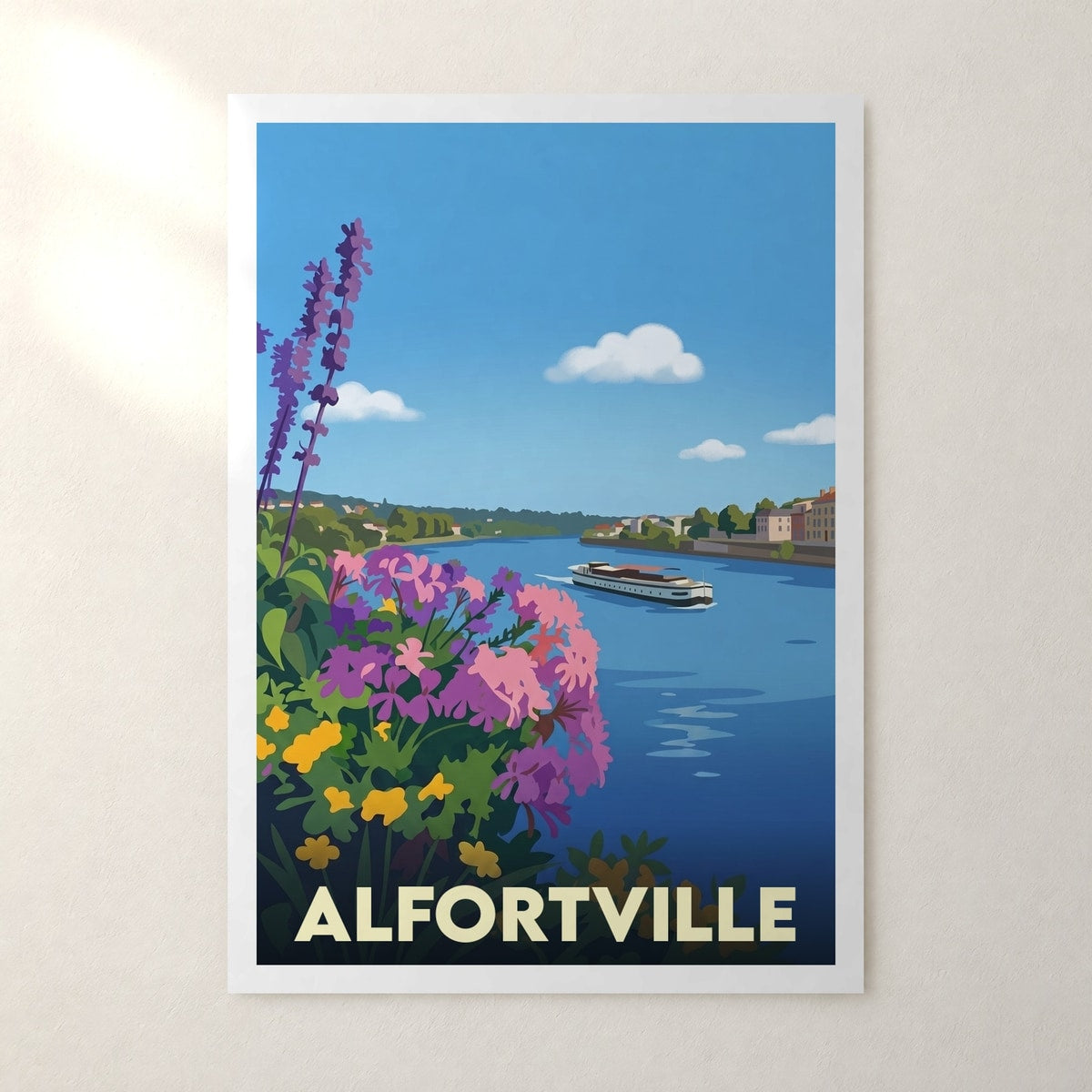 Affiche Alfortville – sans cadre, accrochée au mur