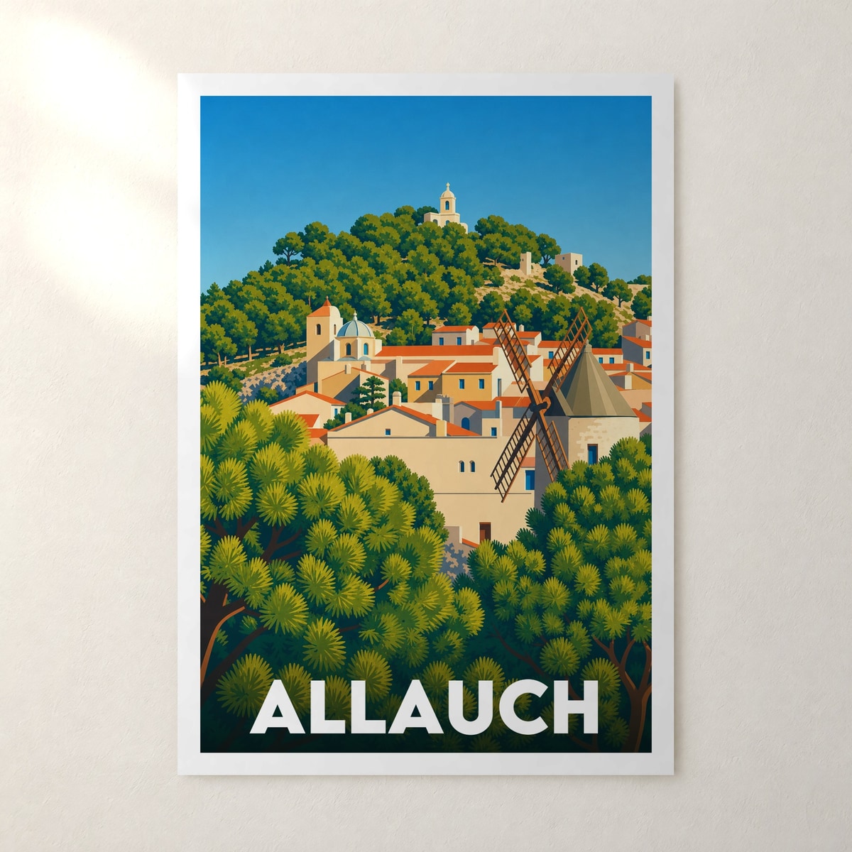 Affiche Allauch – sans cadre, accrochée au mur