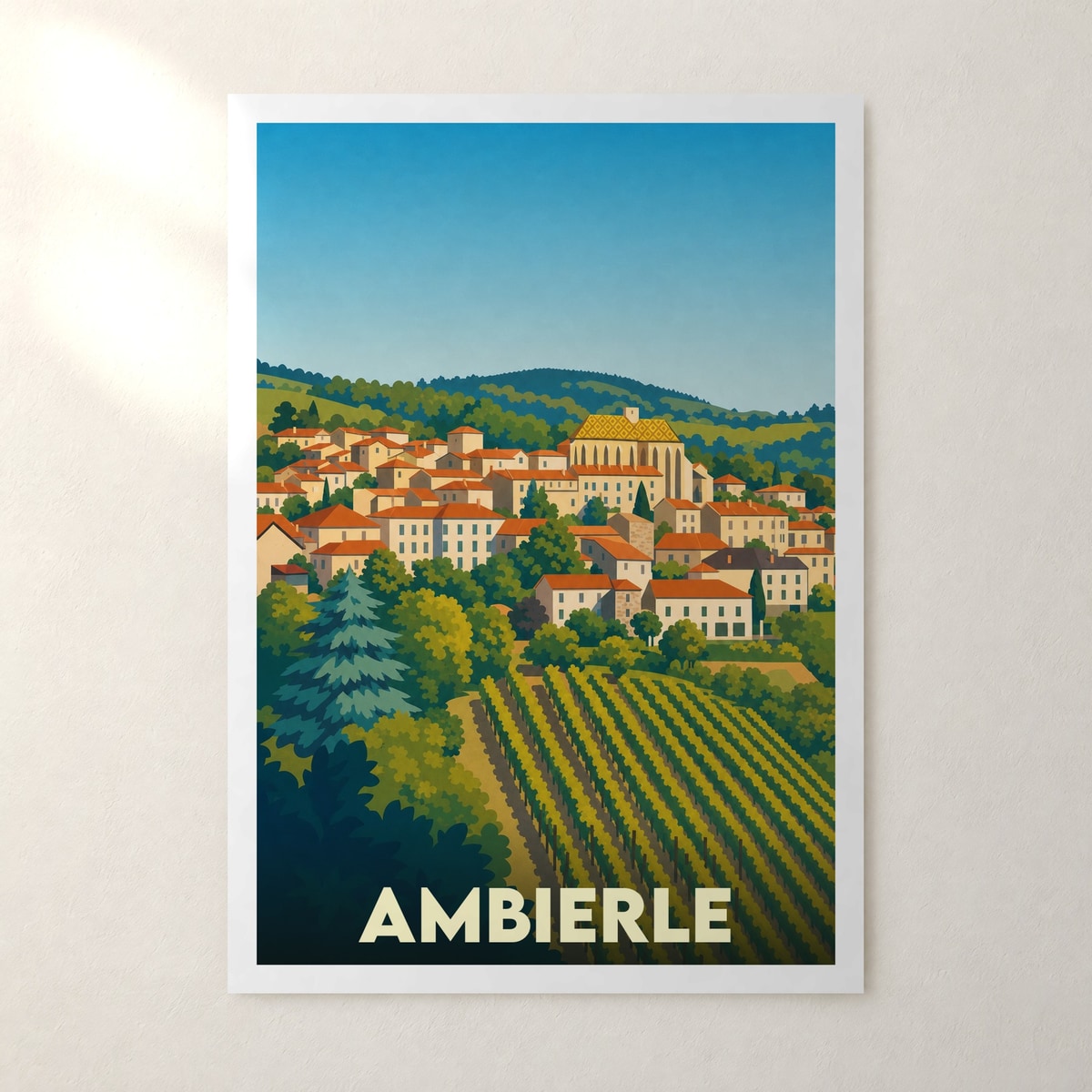 Affiche Ambierle – sans cadre, accrochée au mur