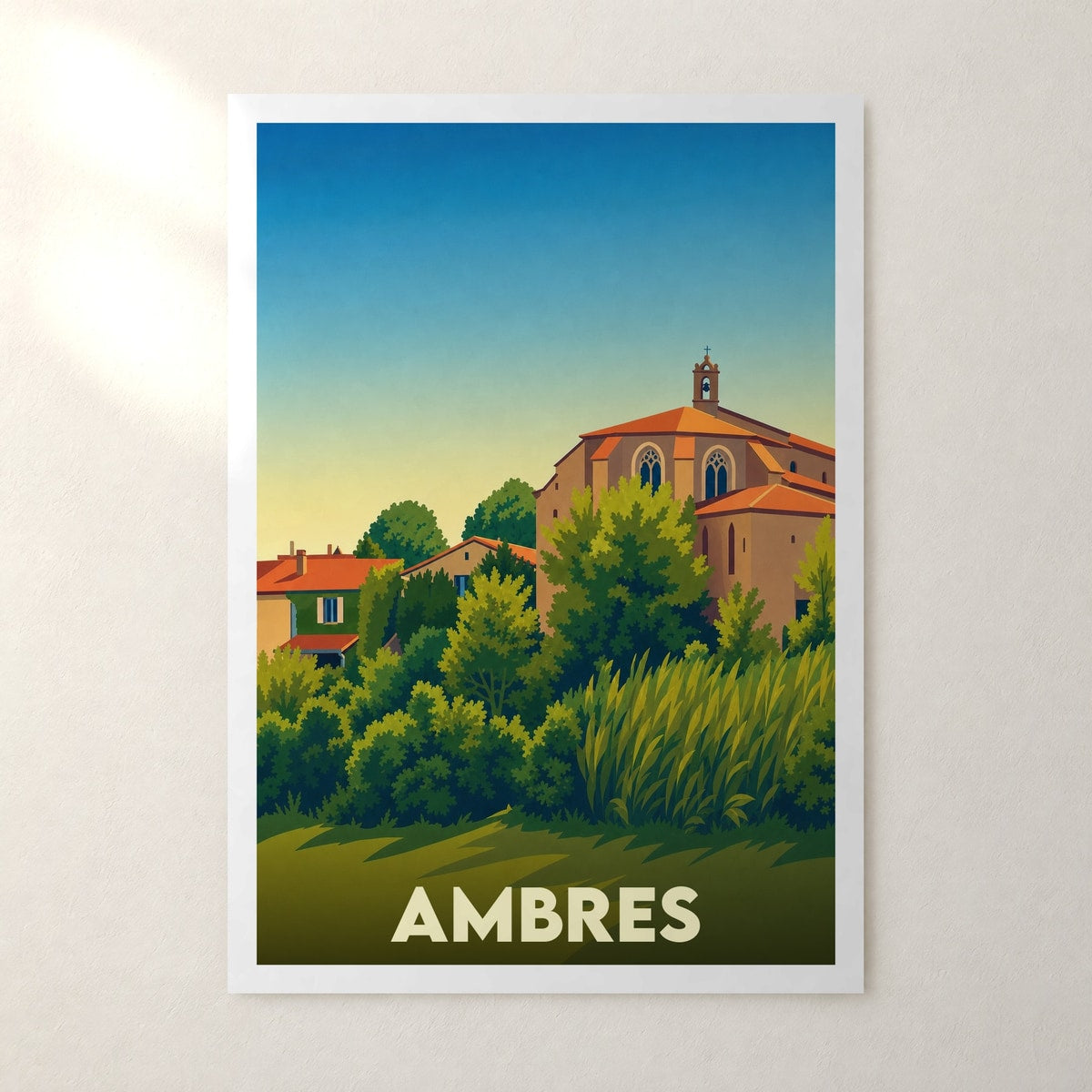 Affiche Ambres – sans cadre, accrochée au mur