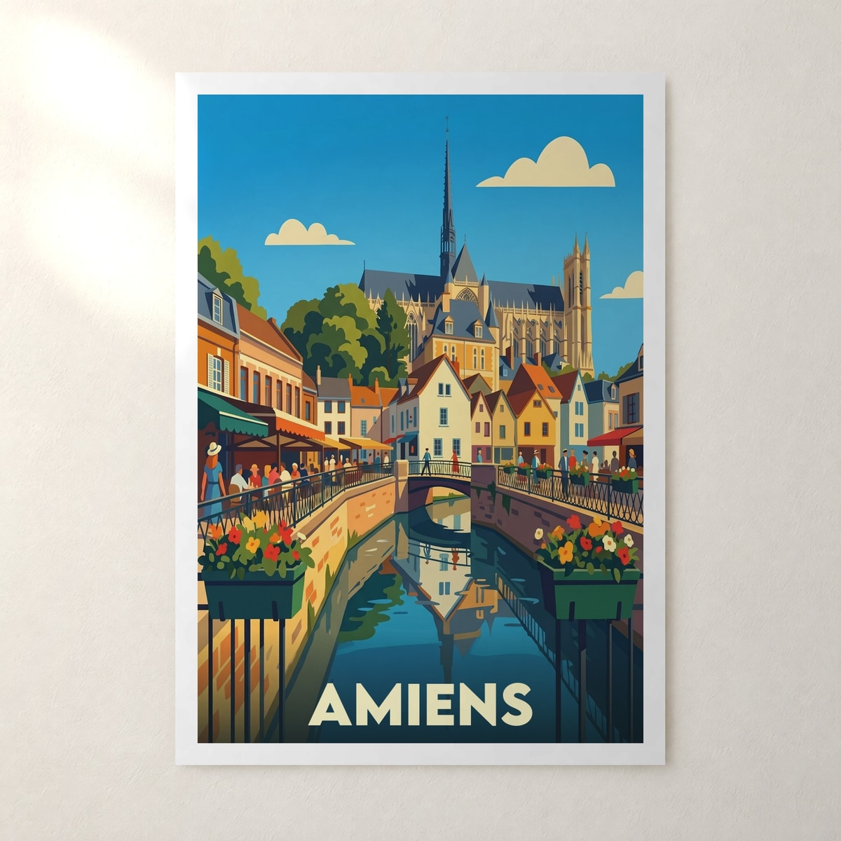 Affiche Amiens – sans cadre, accrochée au mur