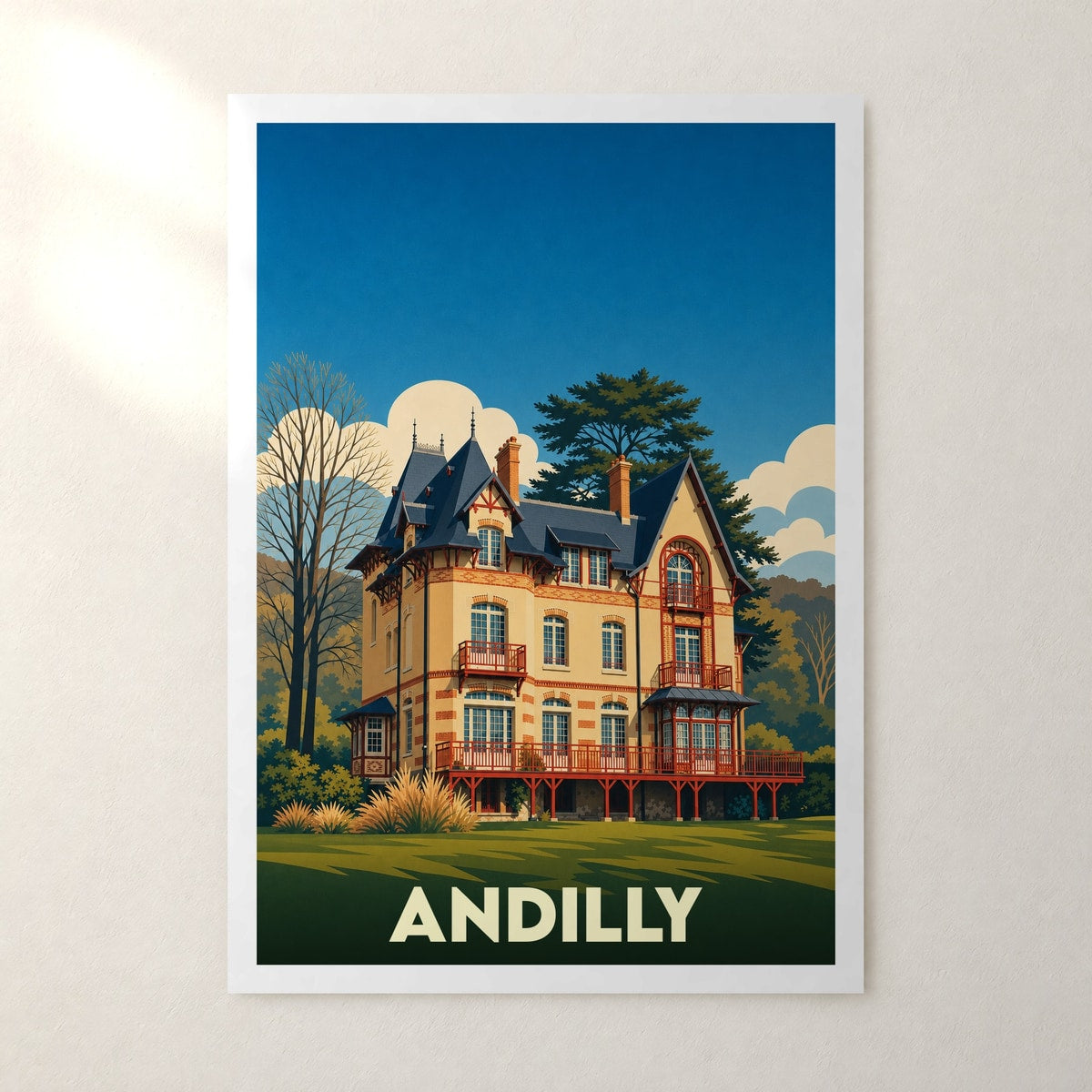 Affiche Andilly – sans cadre, accrochée au mur