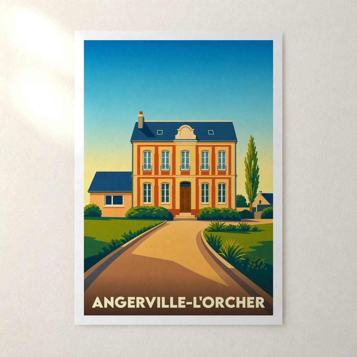 Affiche Angerville-l'Orcher – sans cadre, accrochée au mur
