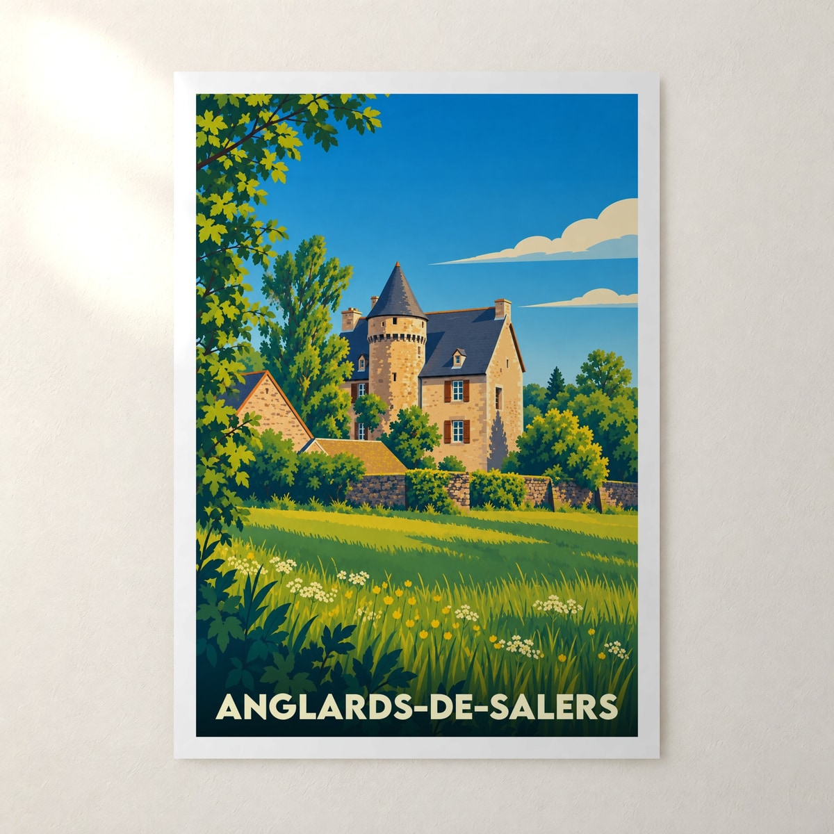 Affiche Anglards-de-Salers – sans cadre, accrochée au mur