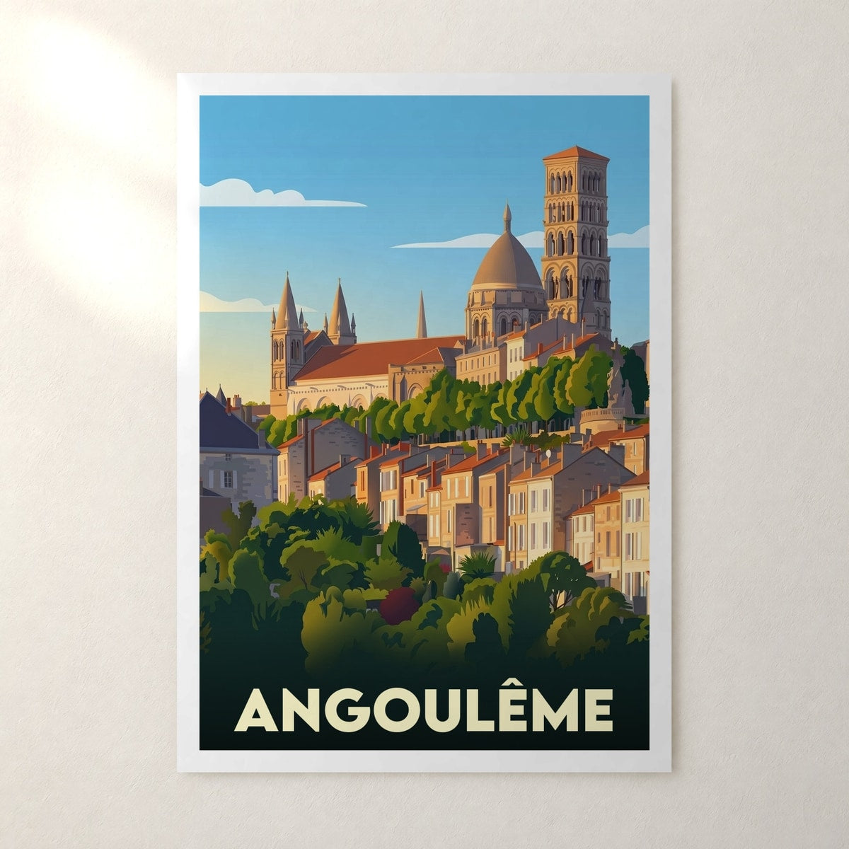 Affiche Angoulême – sans cadre, accrochée au mur