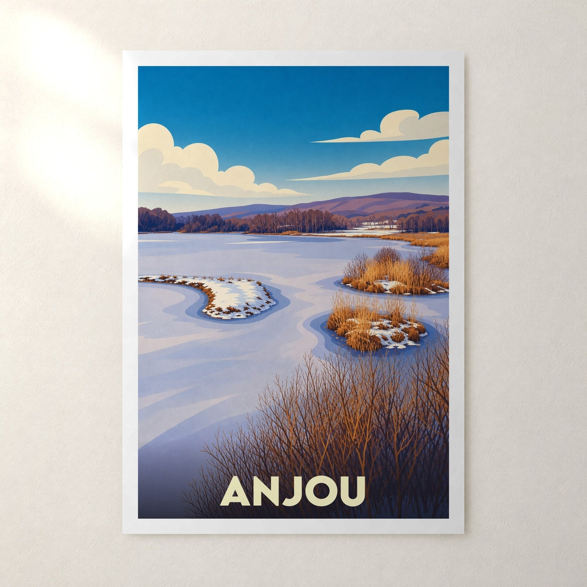 Affiche Anjou – sans cadre, accrochée au mur