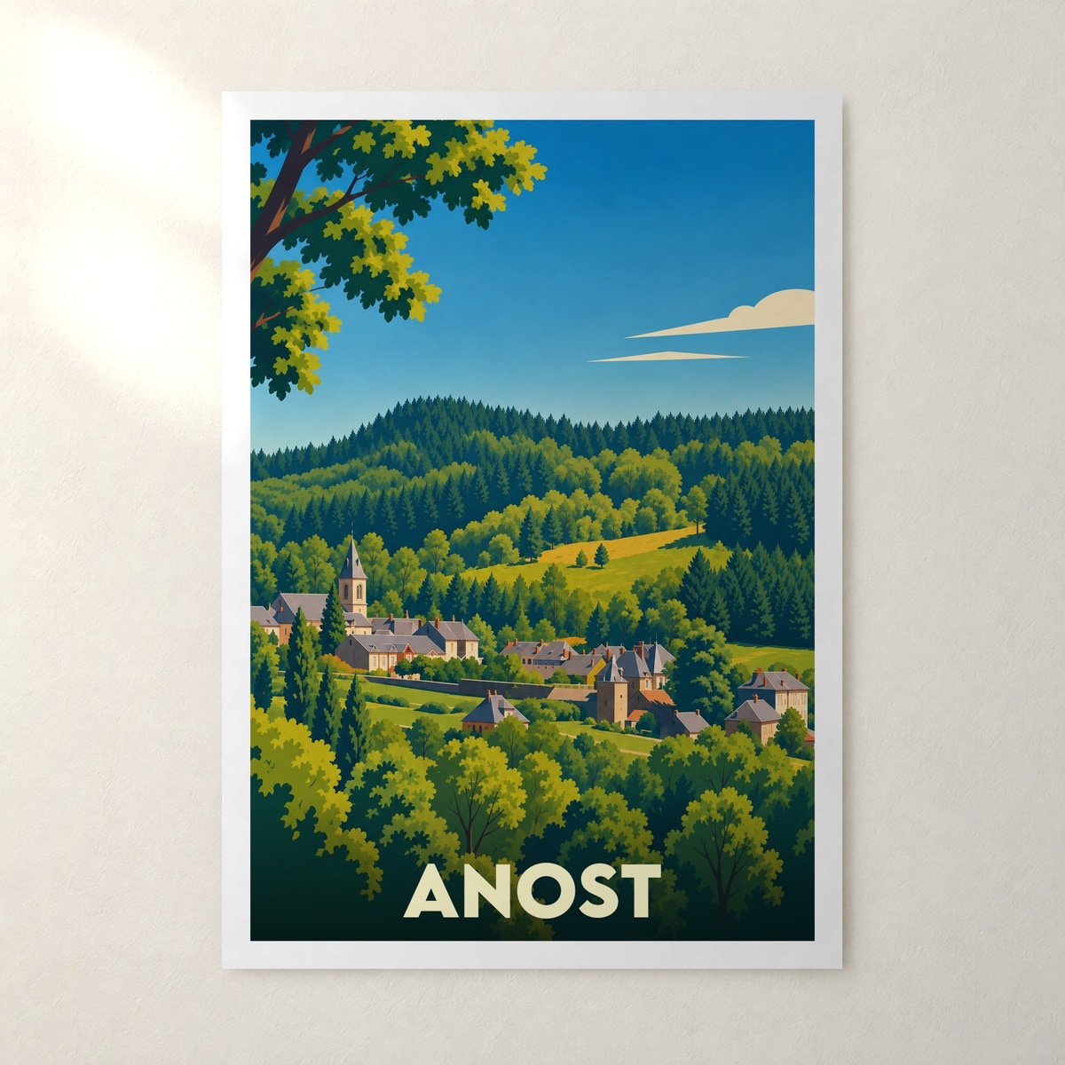 Affiche Anost – sans cadre, accrochée au mur
