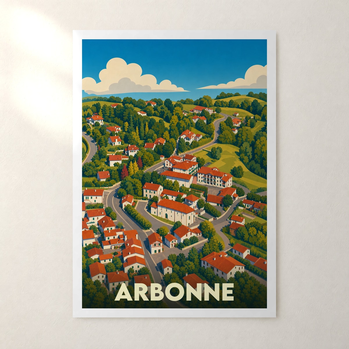 Affiche Arbonne – sans cadre, accrochée au mur