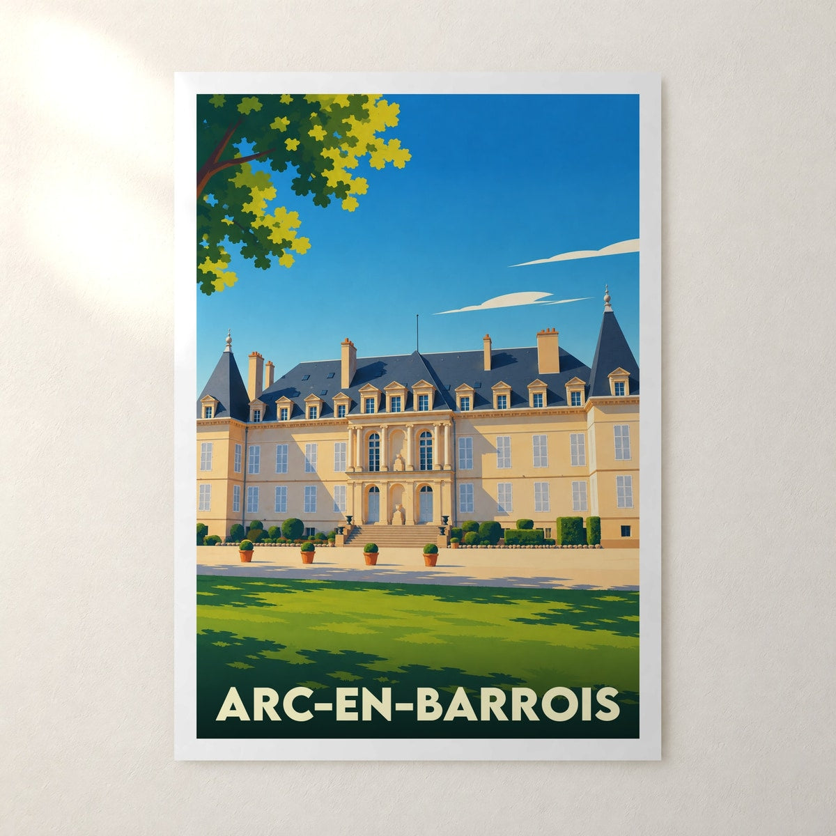Affiche Arc-en-Barrois – sans cadre, accrochée au mur