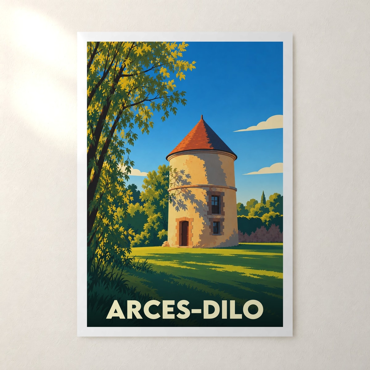 Affiche Arces-Dilo – sans cadre, accrochée au mur