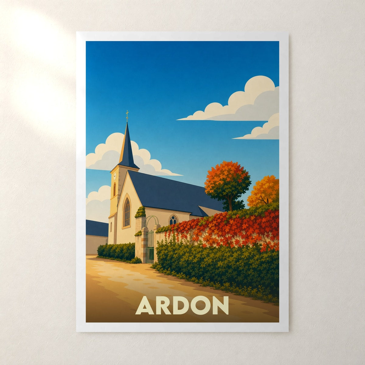 Affiche Ardon – sans cadre, accrochée au mur