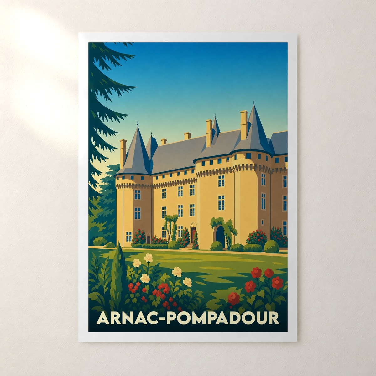 Affiche Arnac-Pompadour – sans cadre, accrochée au mur