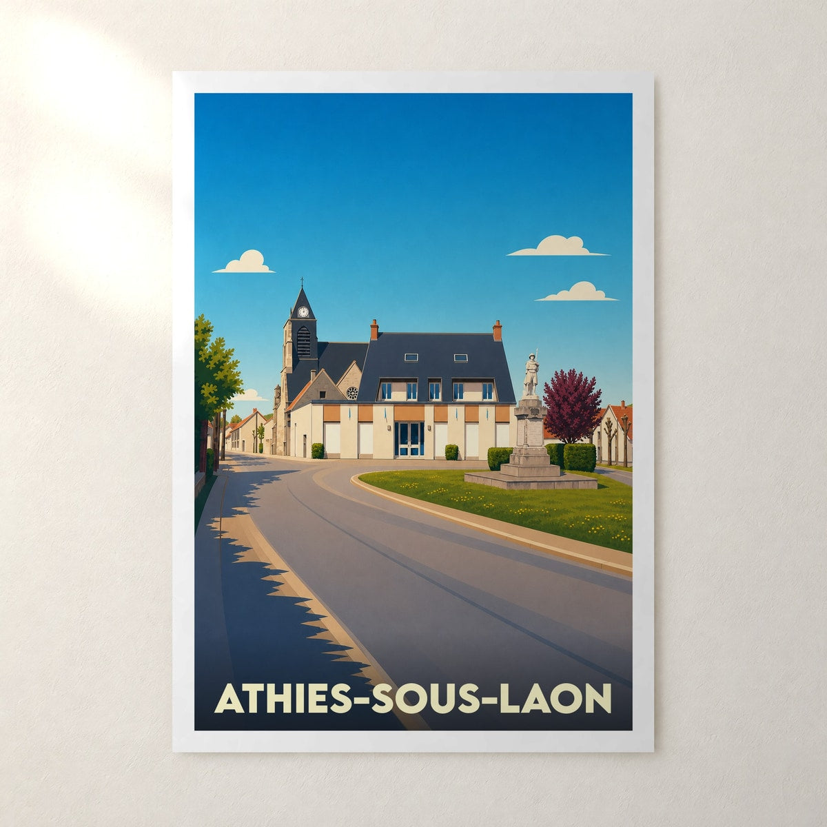 Affiche Athies-sous-Laon – sans cadre, accrochée au mur