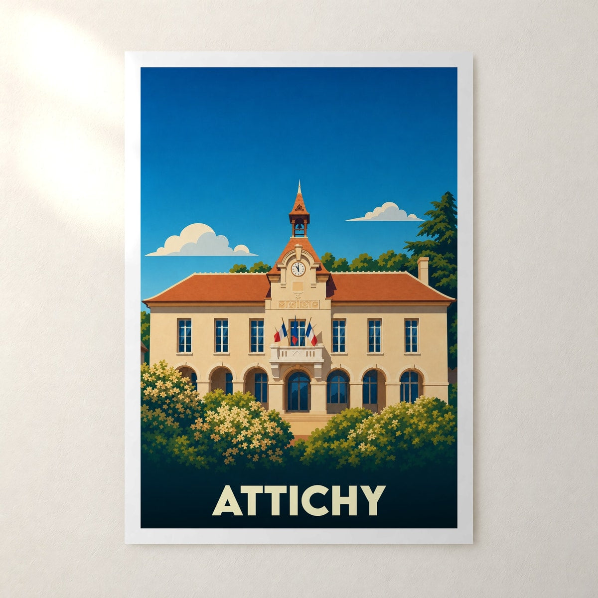 Affiche Attichy – sans cadre, accrochée au mur