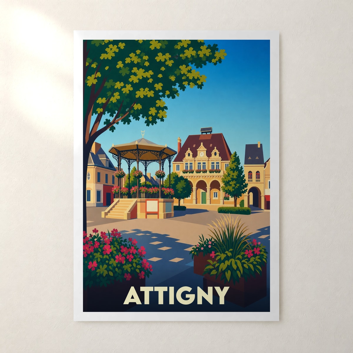 Affiche Attigny – sans cadre, accrochée au mur