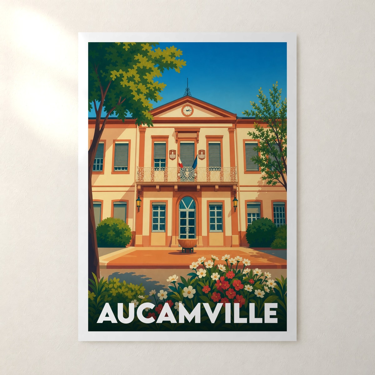 Affiche Aucamville – sans cadre, accrochée au mur