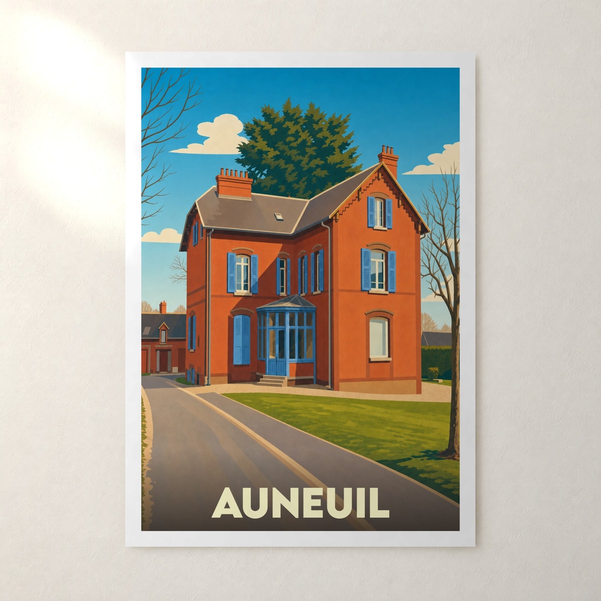 Affiche Auneuil – sans cadre, accrochée au mur
