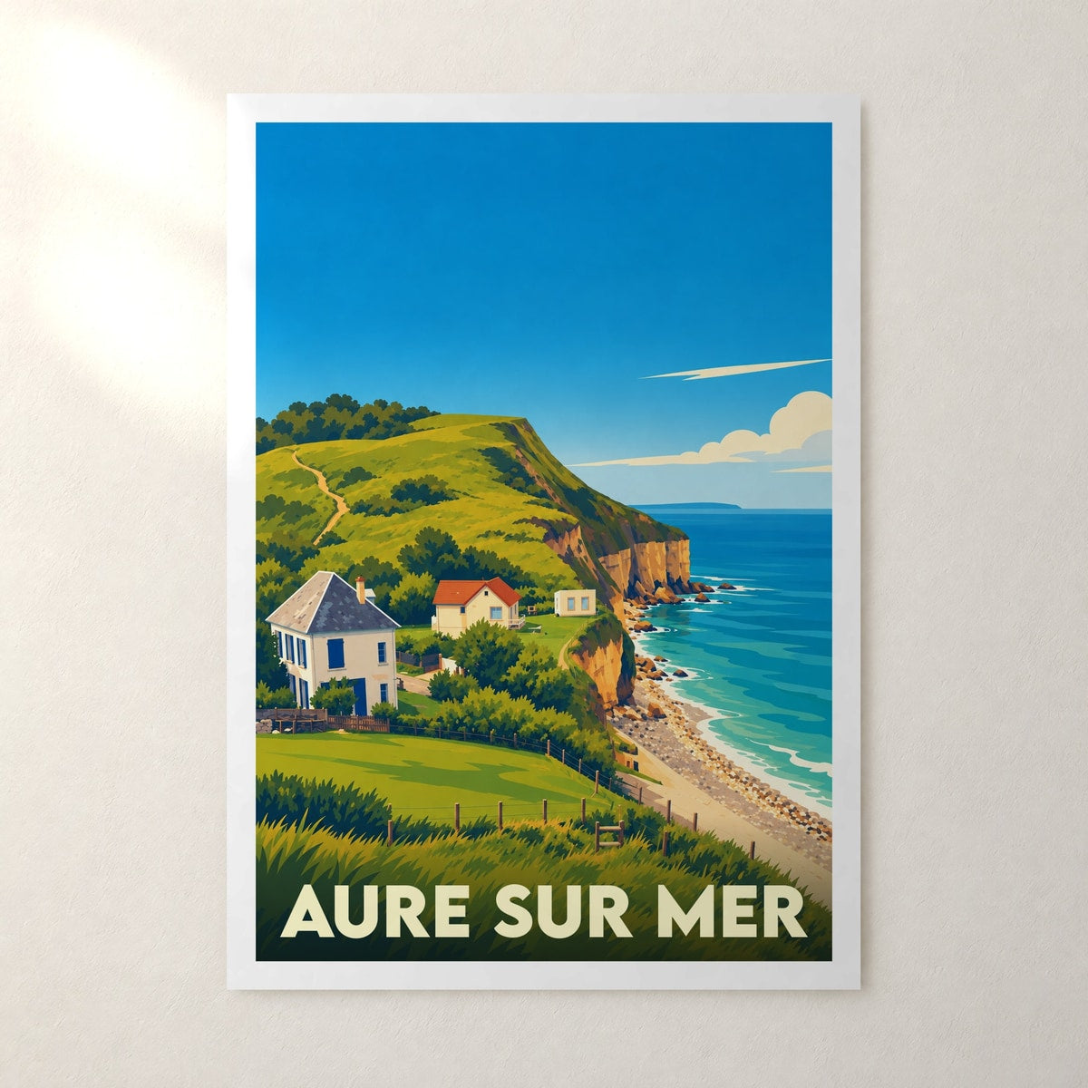 Affiche Aure sur Mer – sans cadre, accrochée au mur