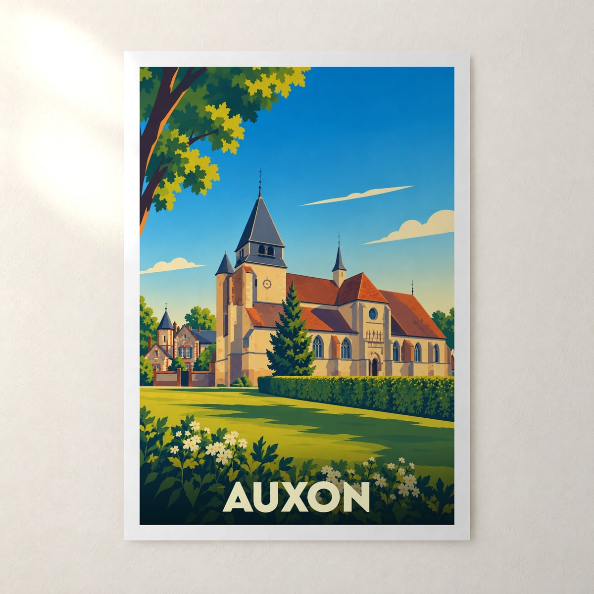 Affiche Auxon (Aube) – sans cadre, accrochée au mur