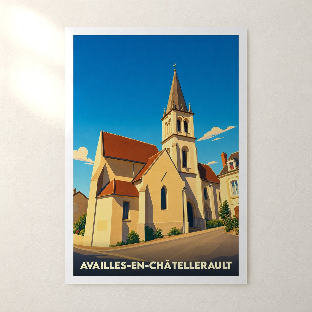 Affiche Availles-en-Châtellerault – sans cadre, accrochée au mur