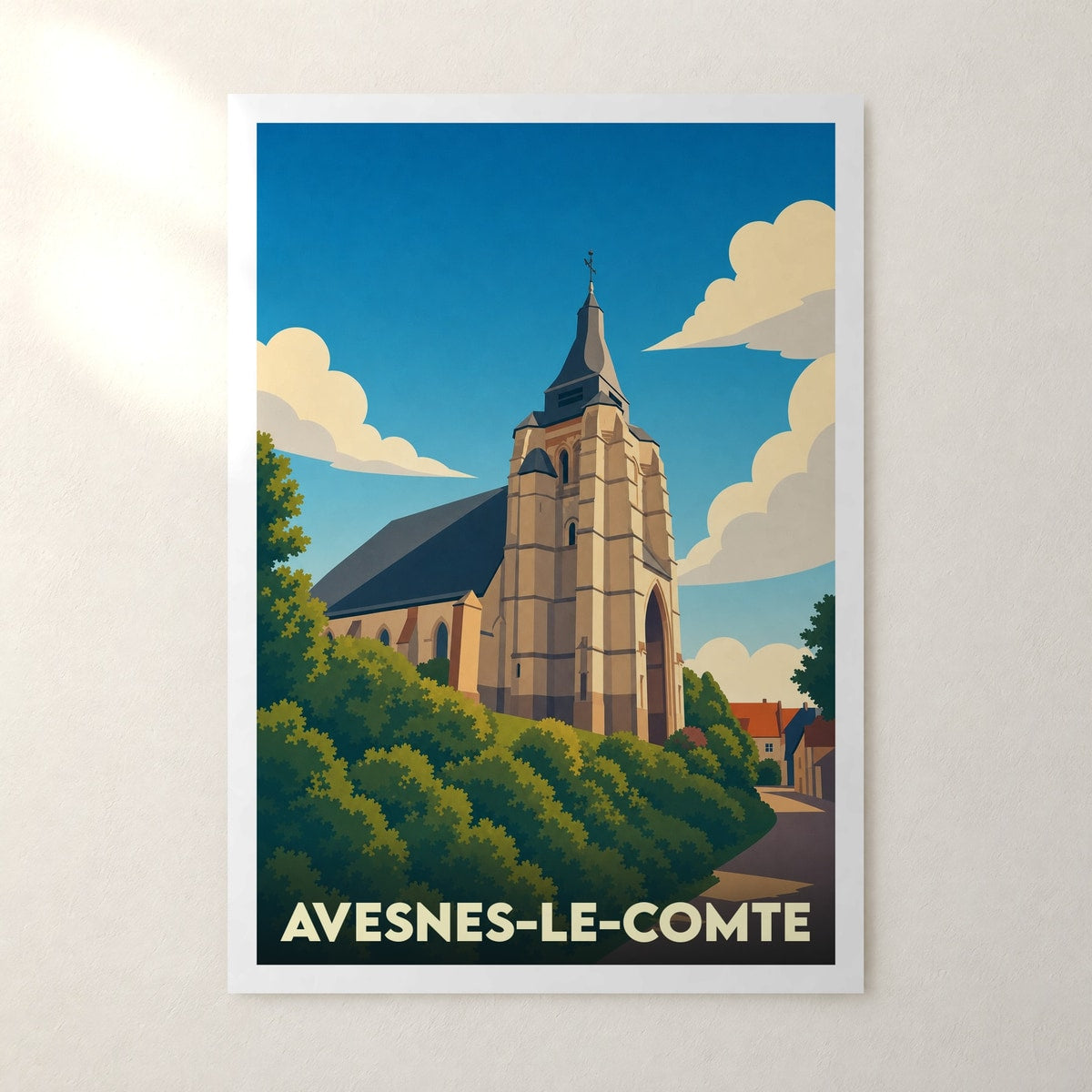 Affiche Avesnes-le-Comte – sans cadre, accrochée au mur