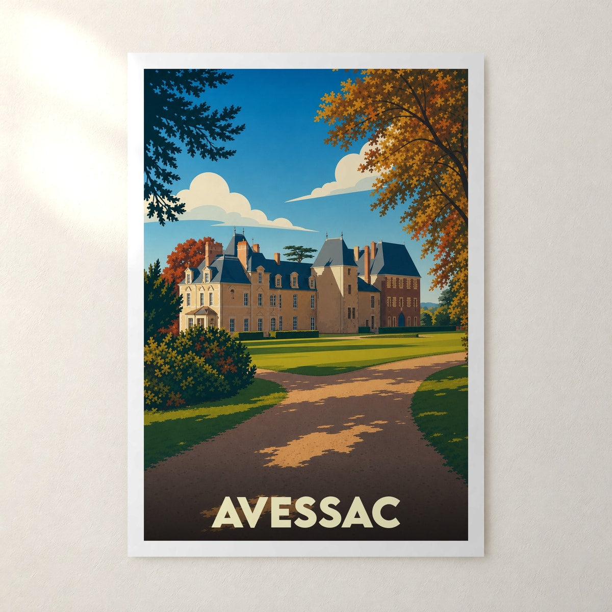 Affiche Avessac – sans cadre, accrochée au mur