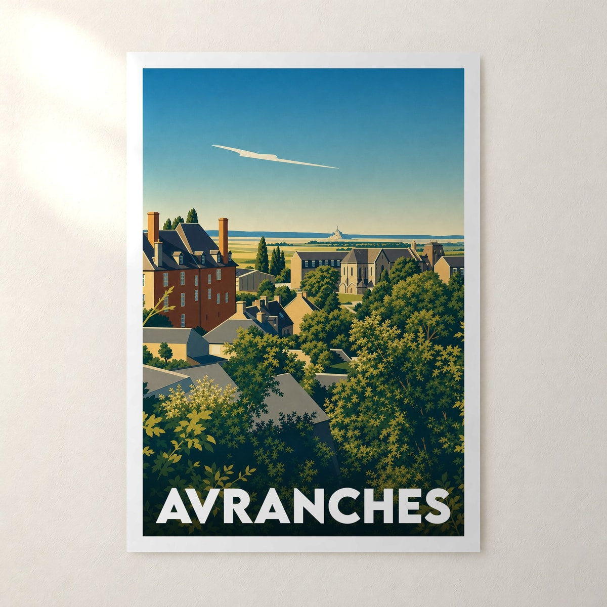 Affiche Avranches – sans cadre, accrochée au mur