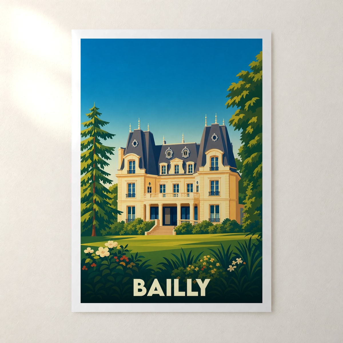 Affiche Bailly – sans cadre, accrochée au mur