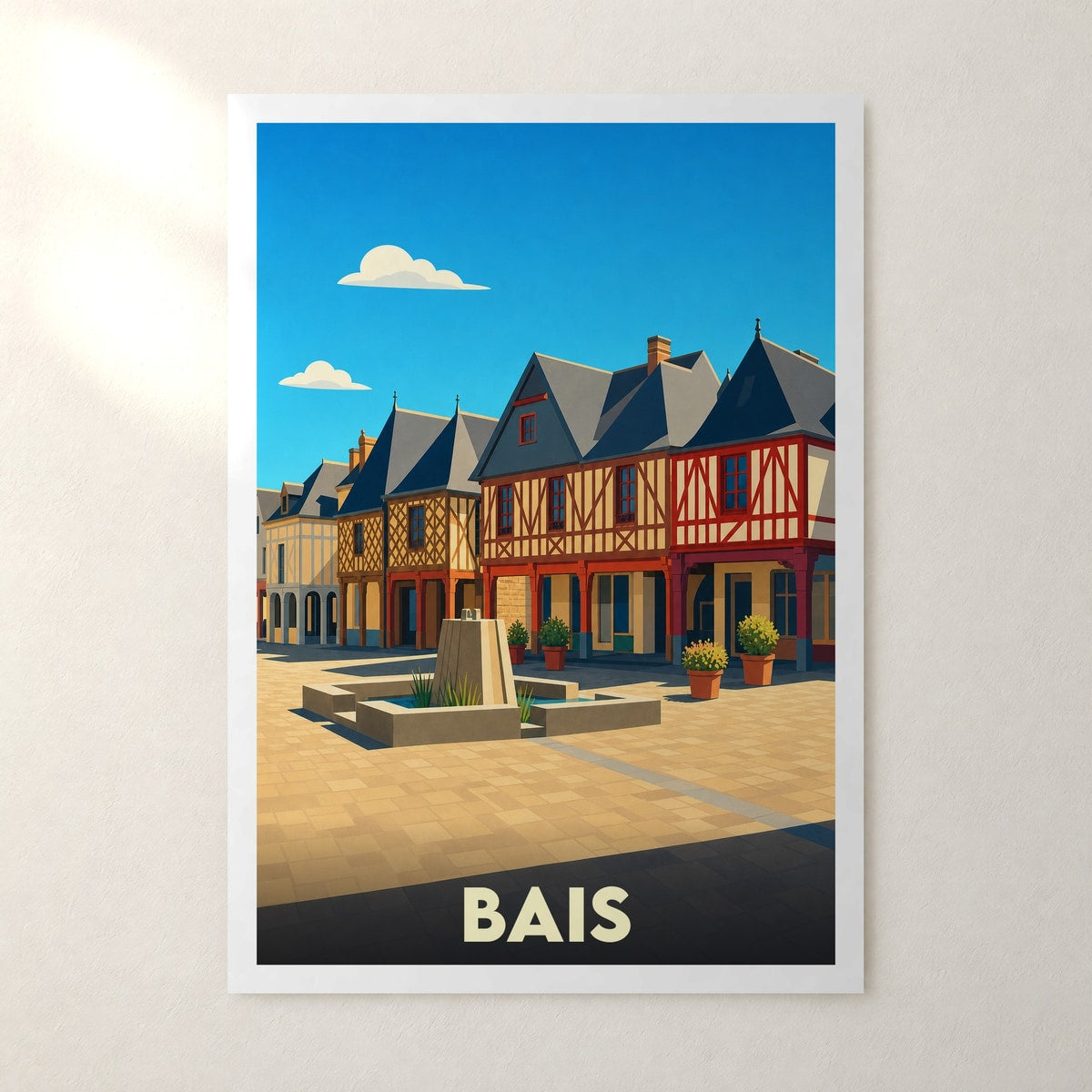 Affiche Bais – sans cadre, accrochée au mur