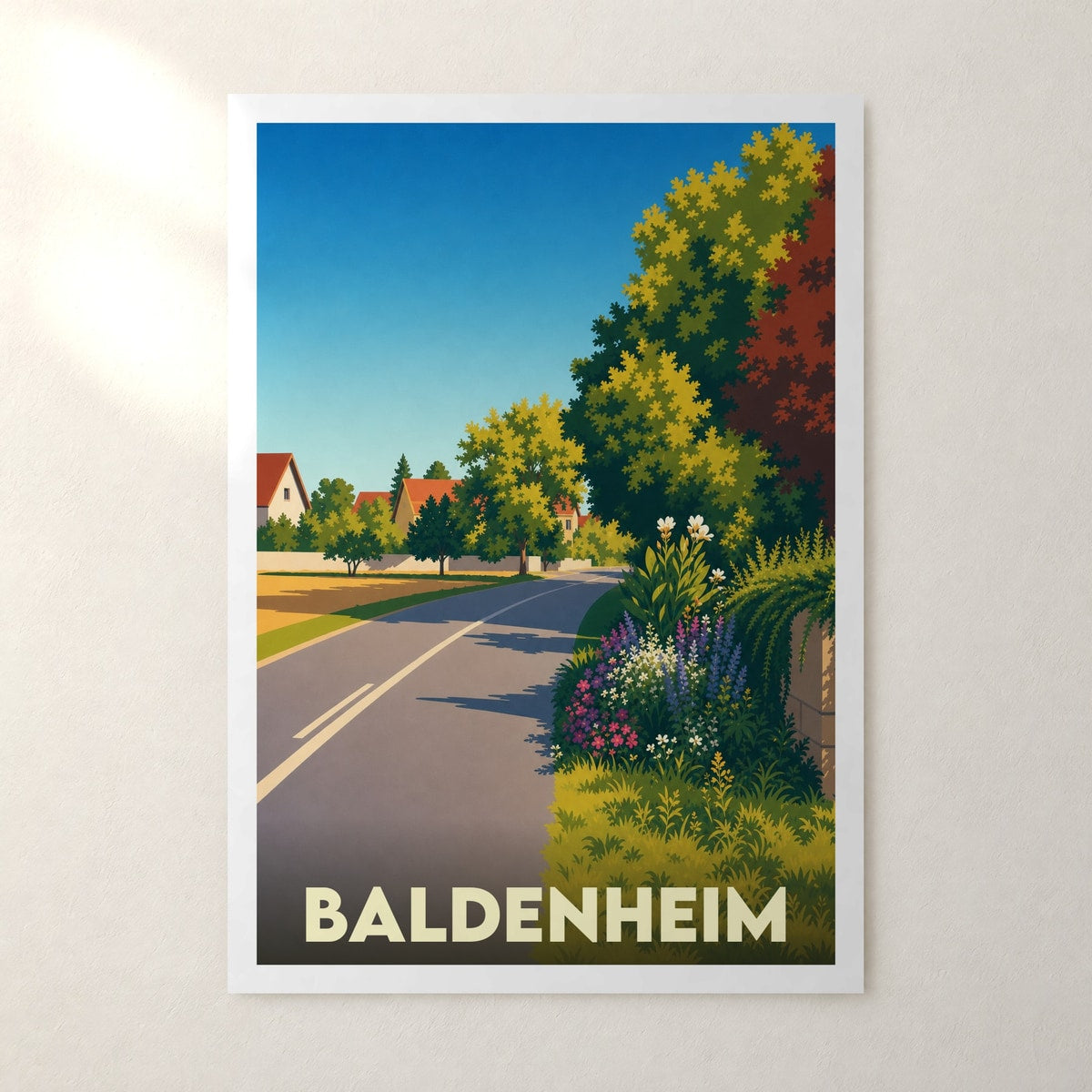 Affiche Baldenheim – sans cadre, accrochée au mur
