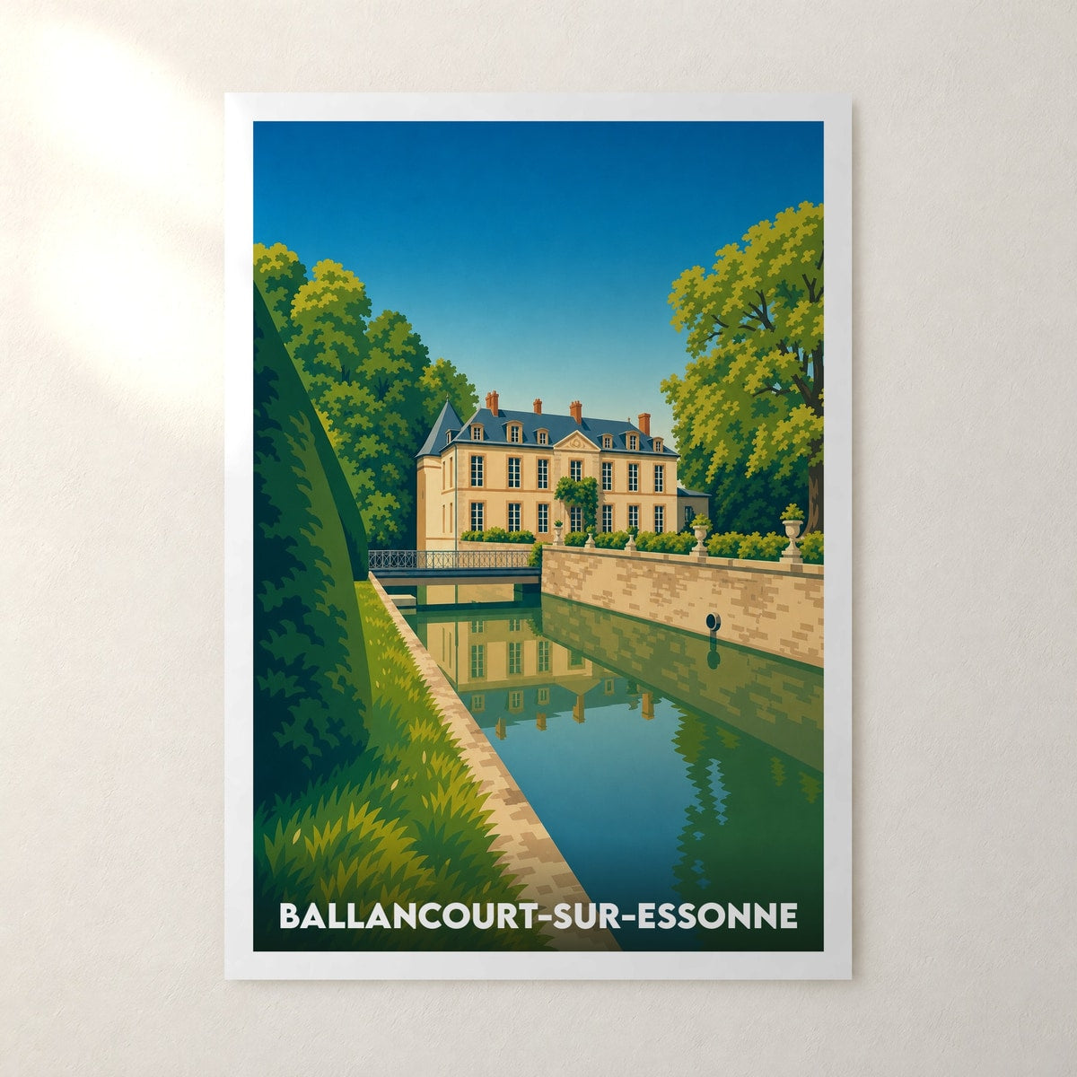 Affiche Ballancourt-sur-Essonne – sans cadre, accrochée au mur
