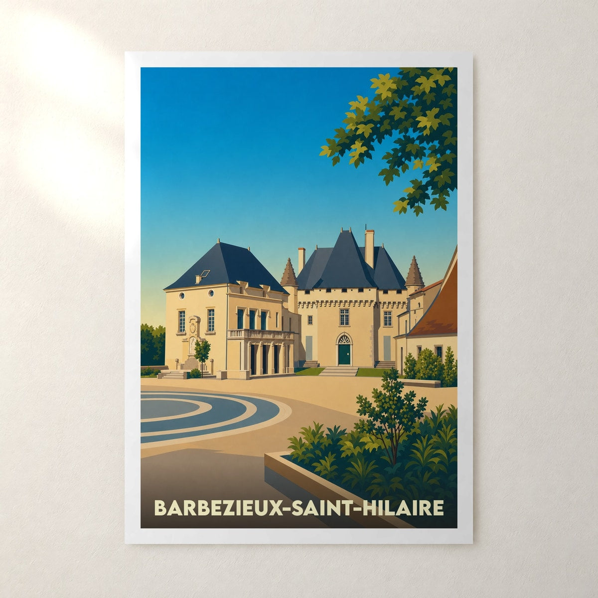Affiche Barbezieux-Saint-Hilaire – sans cadre, accrochée au mur