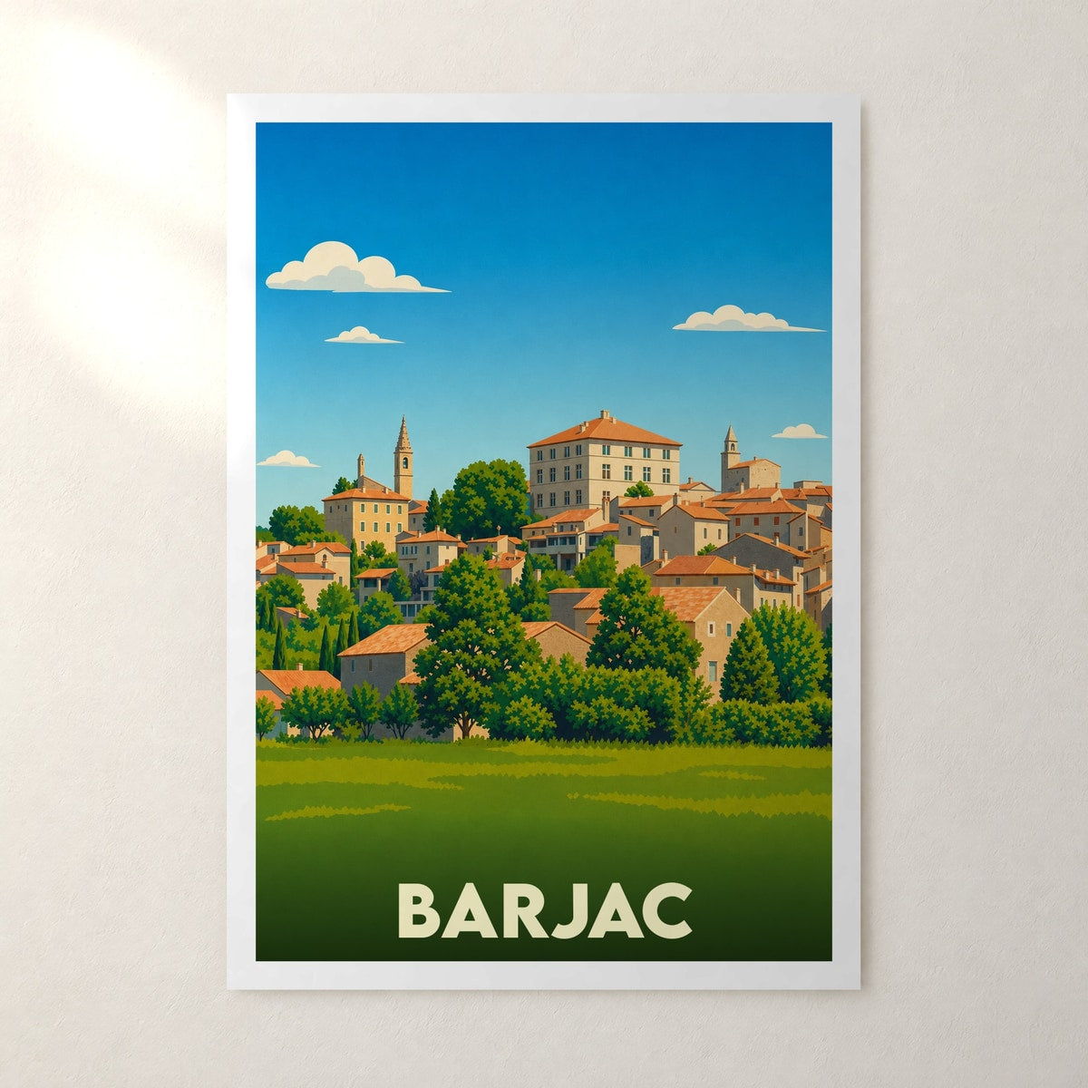 Affiche Barjac – sans cadre, accrochée au mur