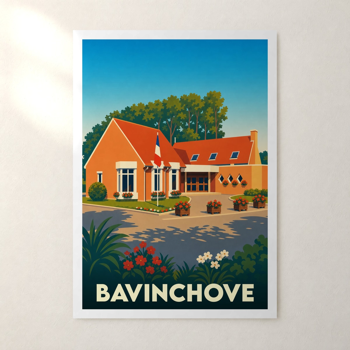 Affiche Bavinchove – sans cadre, accrochée au mur