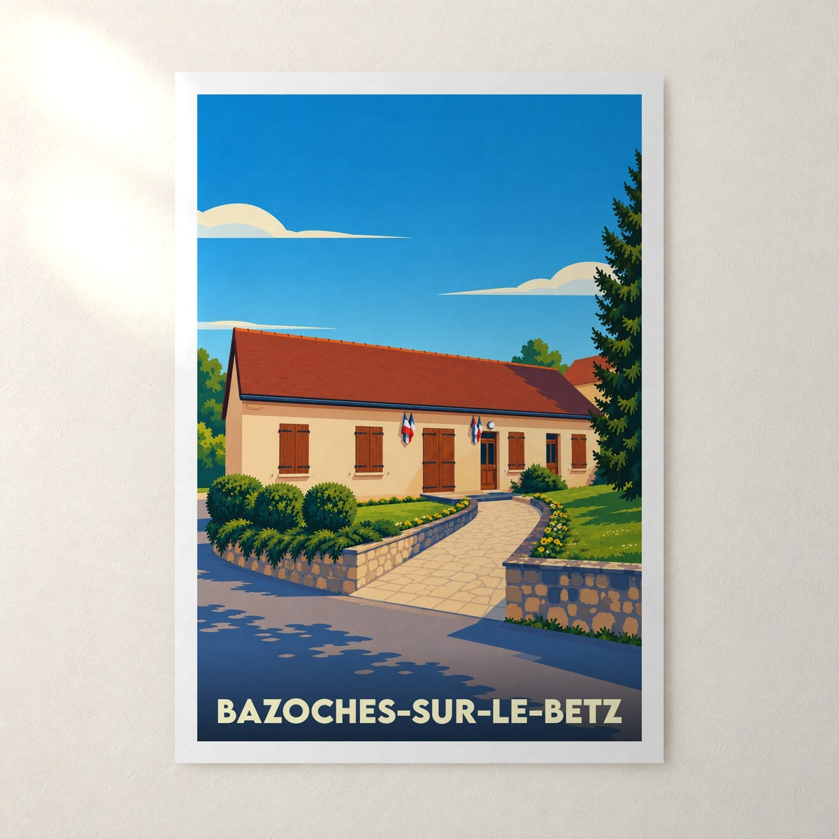 Affiche Bazoches-sur-le-Betz – sans cadre, accrochée au mur