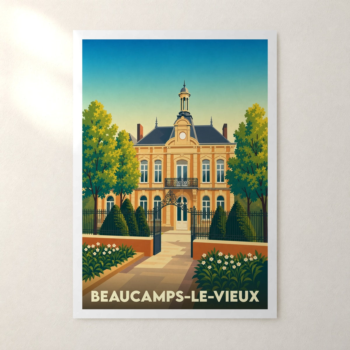 Affiche Beaucamps-le-Vieux – sans cadre, accrochée au mur