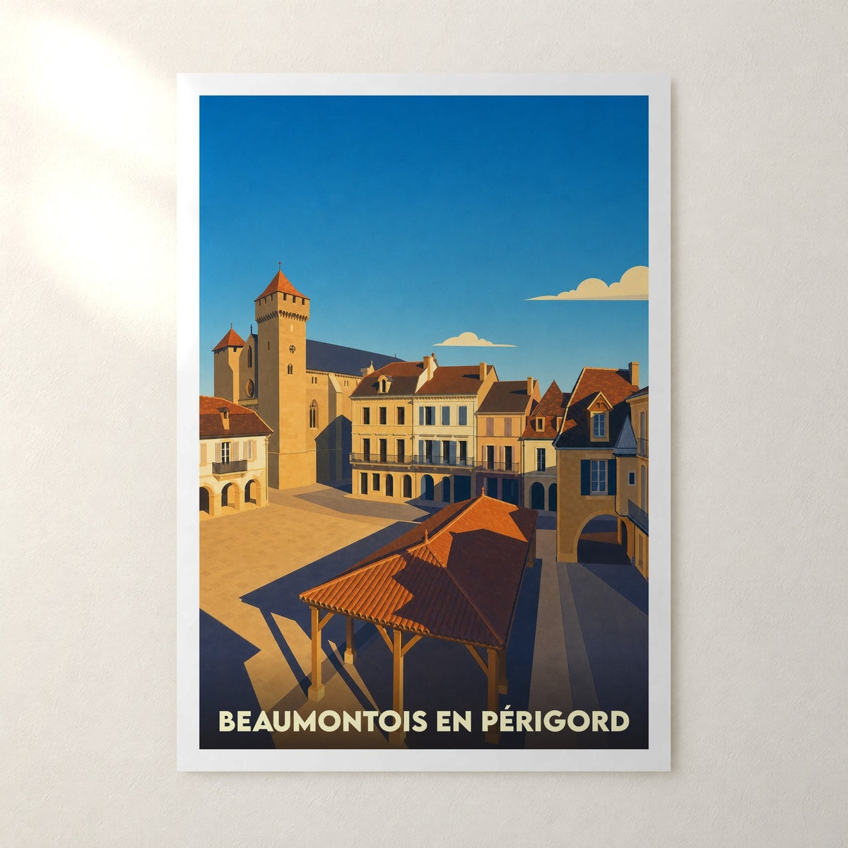 Affiche Beaumontois en Périgord – sans cadre, accrochée au mur