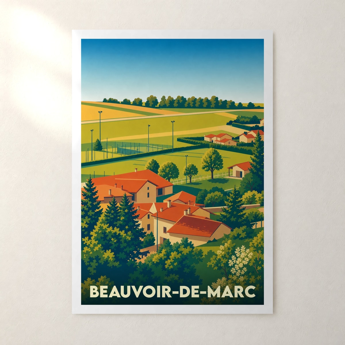 Affiche Beauvoir-de-Marc – sans cadre, accrochée au mur