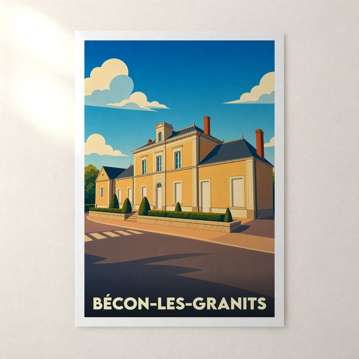 Affiche Bécon-les-Granits – sans cadre, accrochée au mur