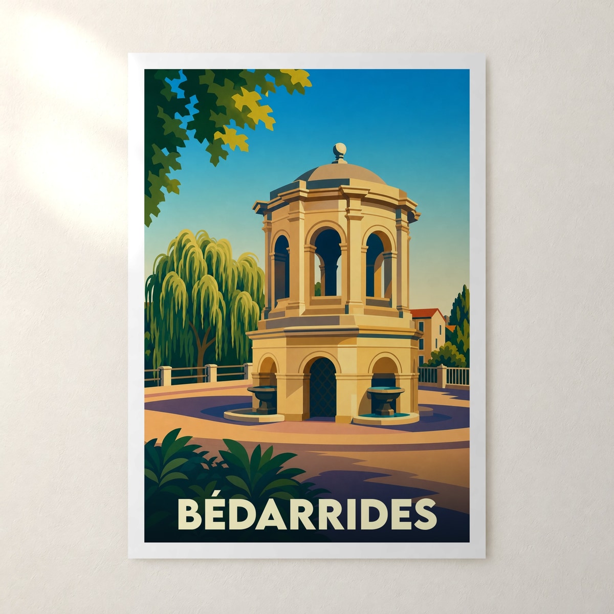 Affiche Bédarrides – sans cadre, accrochée au mur