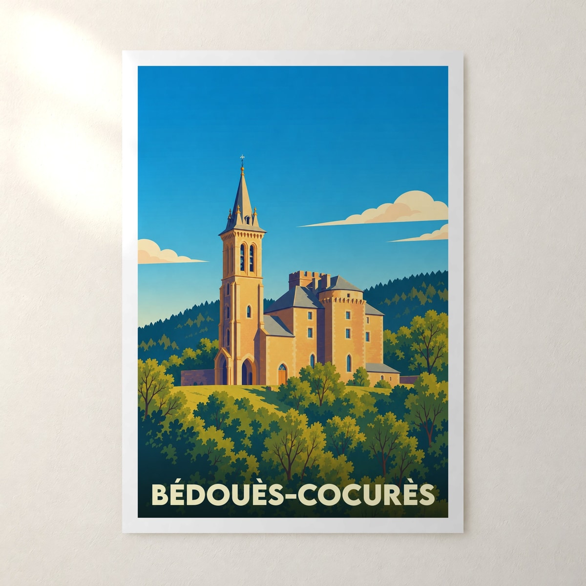 Affiche Bédouès-Cocurès – sans cadre, accrochée au mur