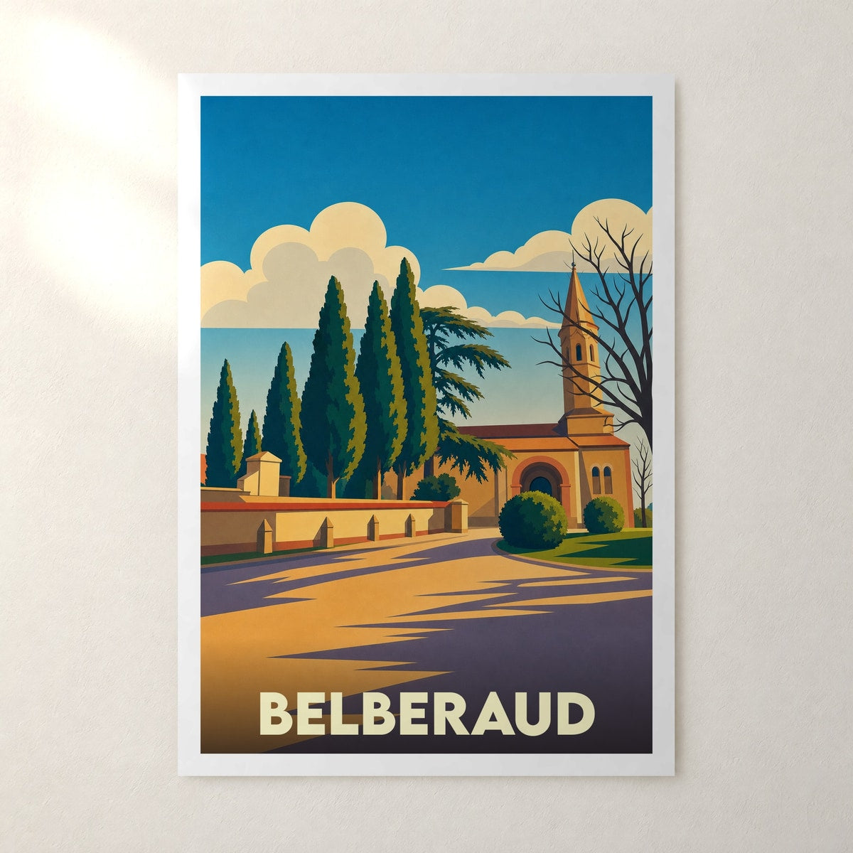 Affiche Belberaud – sans cadre, accrochée au mur