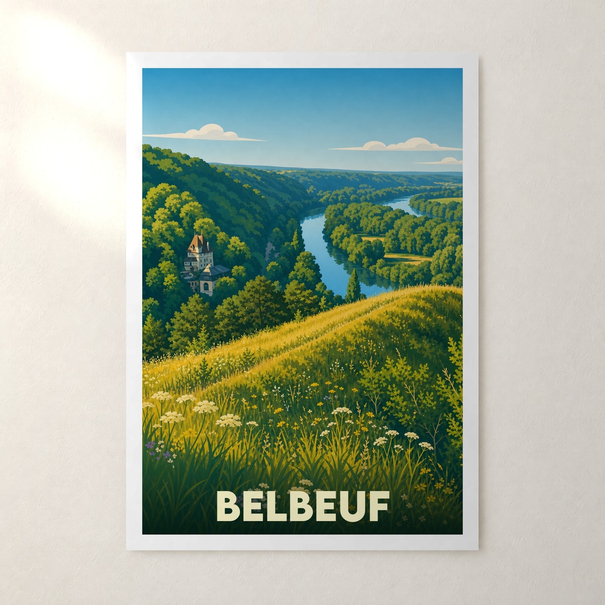 Affiche Belbeuf – sans cadre, accrochée au mur